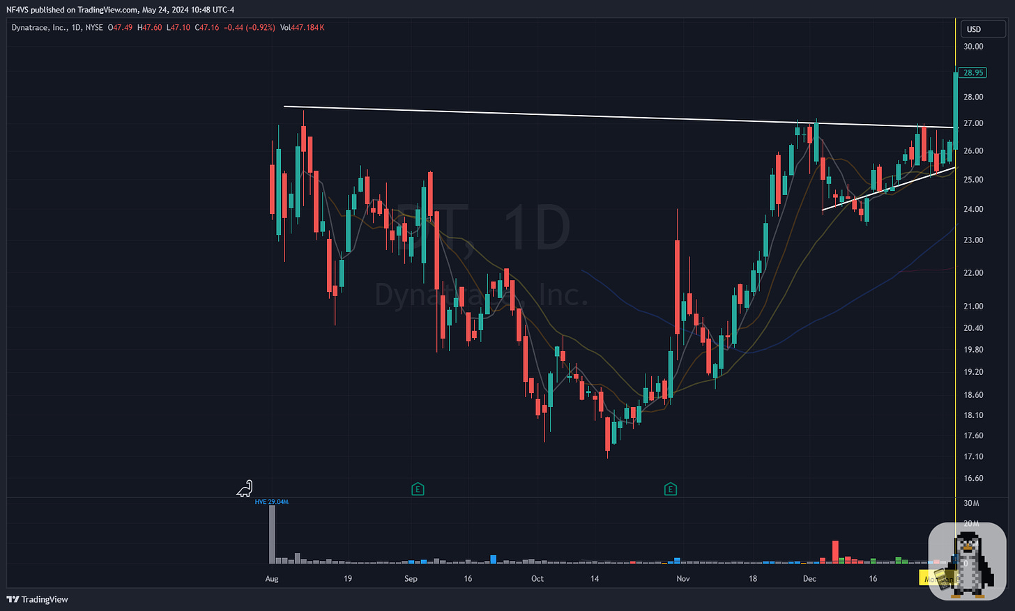 $DT - Daily Chart