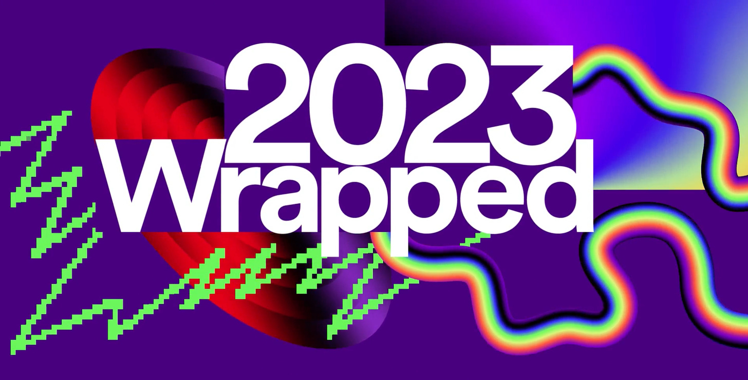 Colorful graphic that says 2023 Wrapped