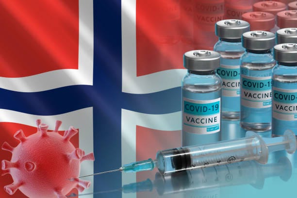 vaccinationskampanj i norge. kampen mot coronavirus i världen - vaaccine harm norway bildbanksfoton och bilder