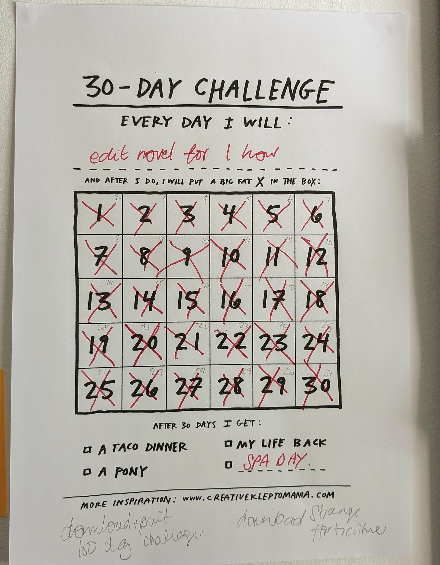 30 day challenge completed