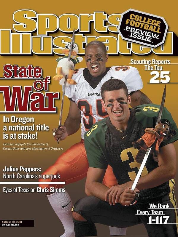 Sports Illustrated Poster featuring the photograph Oregon State University Ken Simonton And University Of Sports Illustrated Cover by Sports Illustrated