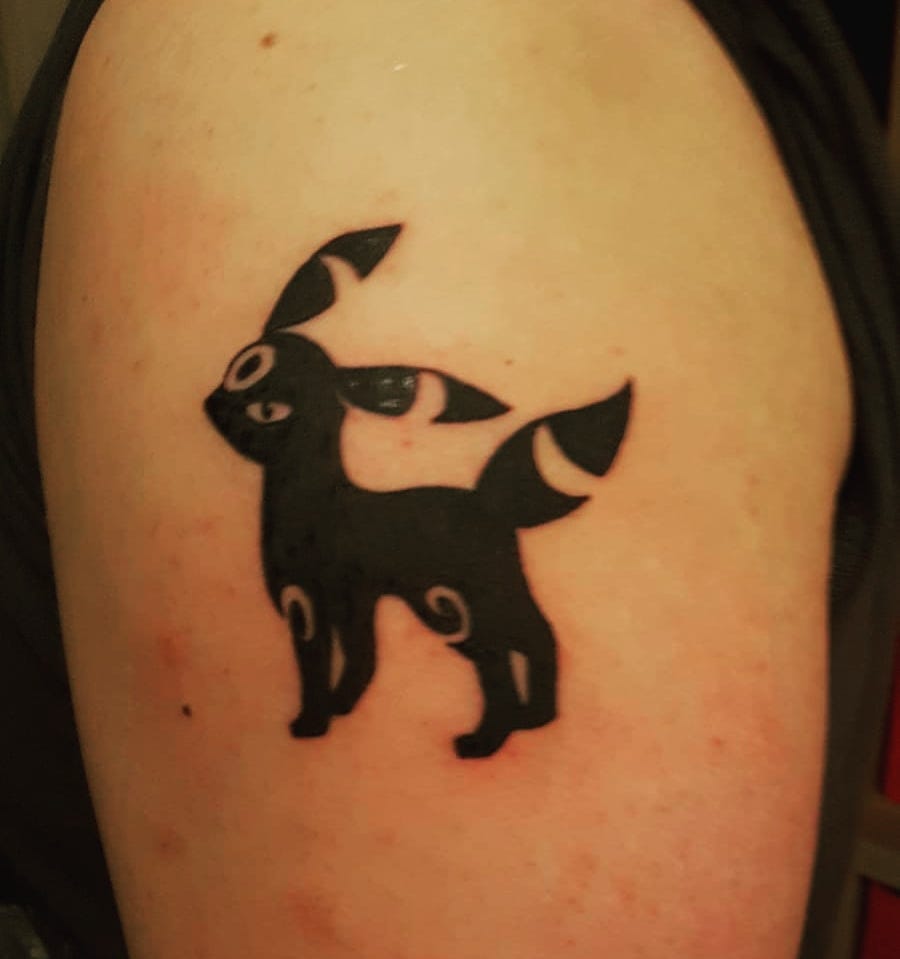 A tattoo of Umbreon that James has kindly shared with us