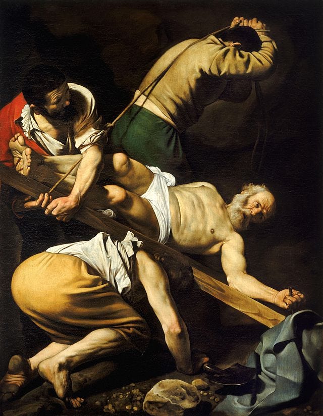 Crucifixion of Saint Peter (Caravaggio) - Wikipedia