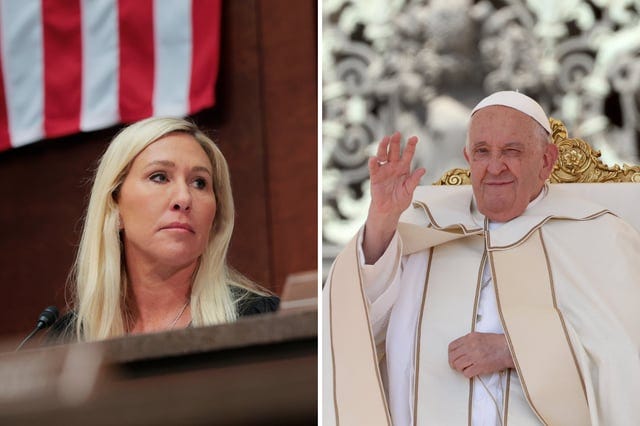 Marjorie Taylor Greene Says 'Evil Being Defeated' After Pope Francis Death  : r/centrist