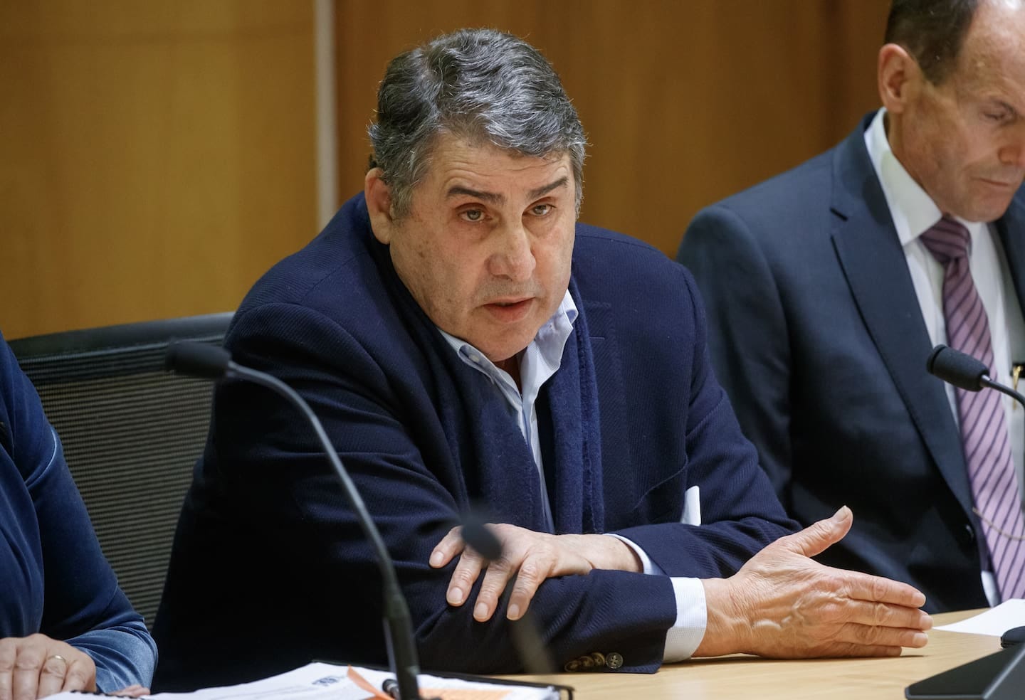 Health NZ Commissioner Lester Levy appeared before the health committee at Parliament yesterday morning. Photo / Mark Mitchell 