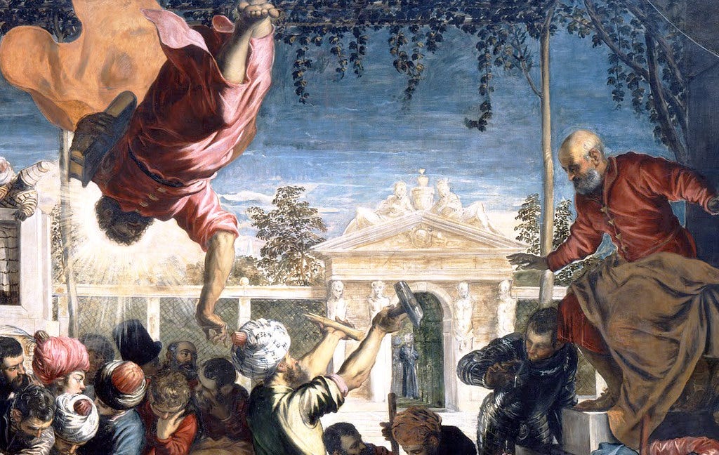 Tintoretto, The Miracle of the Slave, detail with master - a photo on ...