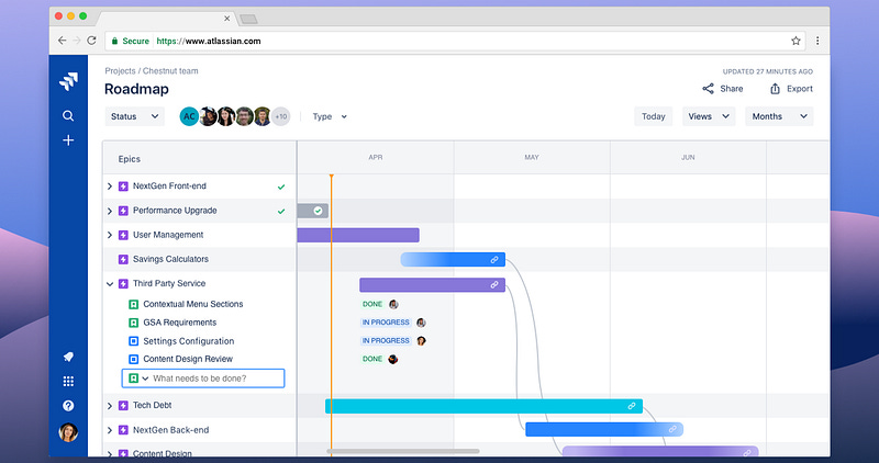 Jira roadmap