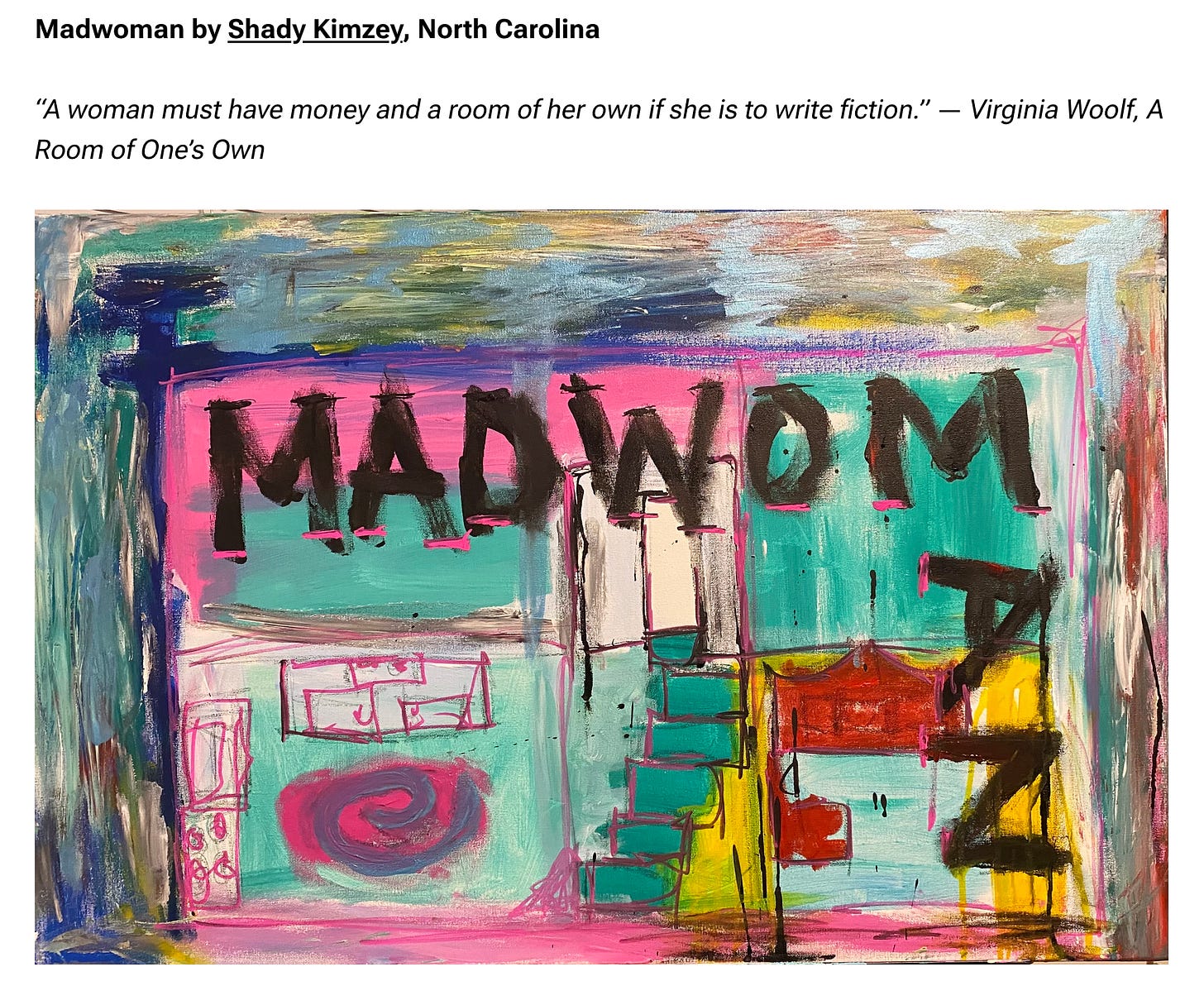Screenshot of Madwoman painting as featured on the Creative Mornings site