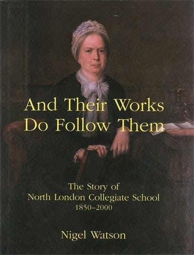 Cover of And Their Works Do Follow Them, featuring a painted portrait of Buss