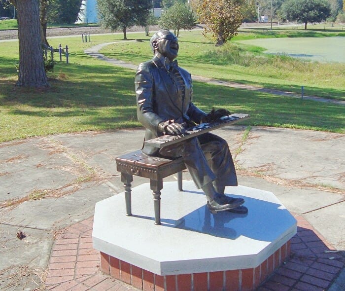 Ray Charles Statue in Greenville Park