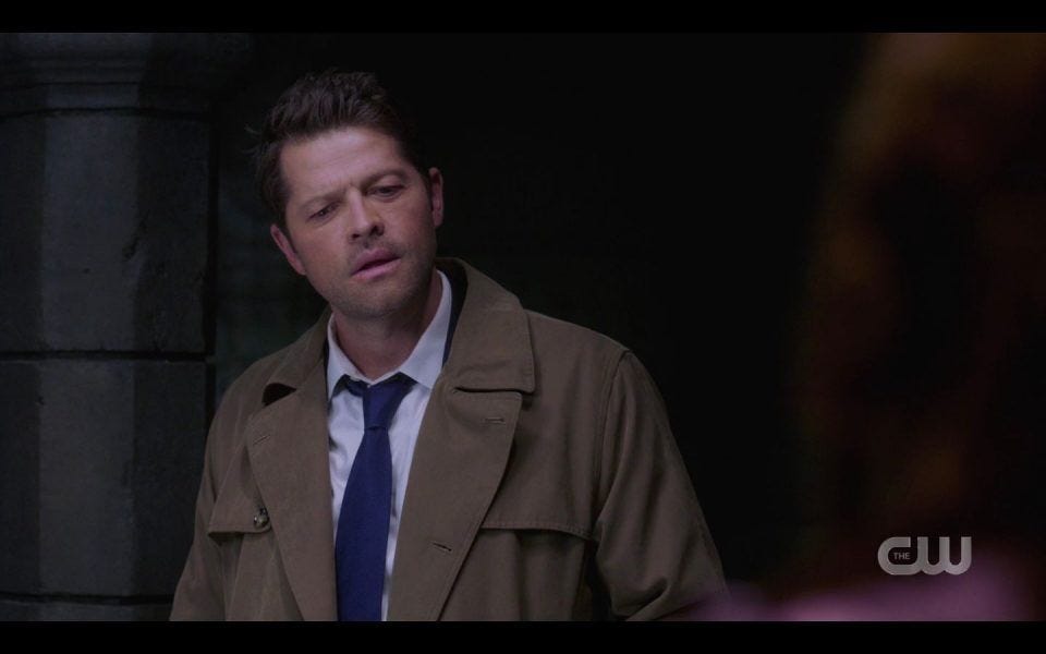 Castiel reacts with dean saying he will go to hell SPN Rupture