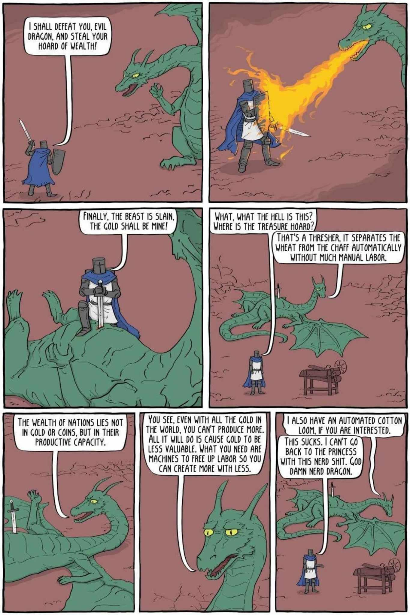 Neoliberal dragon recognizes productivity as true wealth : r/neoliberal
