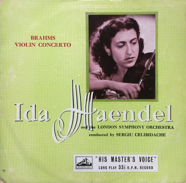 Brahms, Ida Haendel And The London Symphony Orchestra Conducted By Sergiu  Celibidache – Brahms Violin Concerto – Vinyl (LP), 1955 [r15584119] |  Discogs