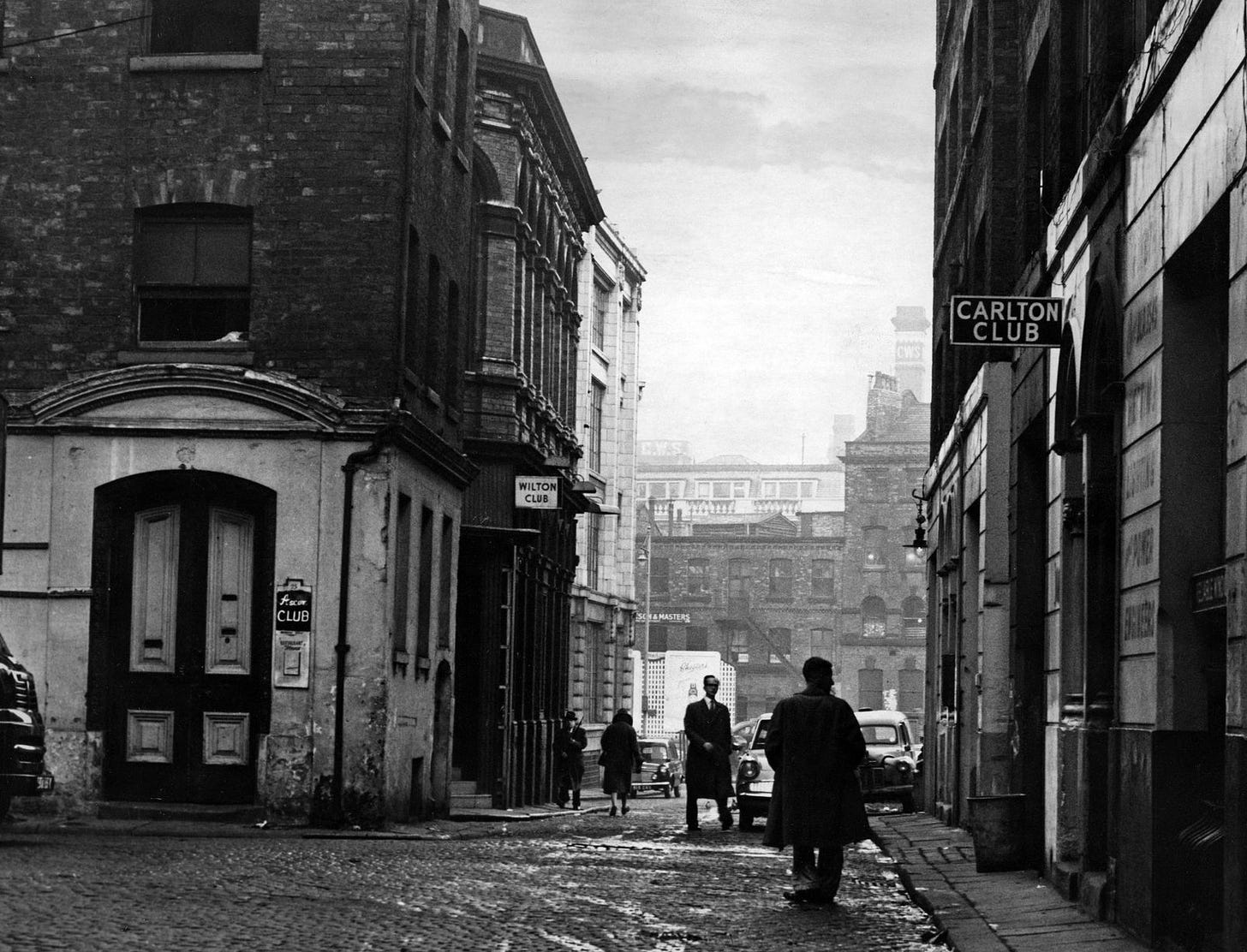 New Cannon Street, Manchester, which has been described as the heart of Manchester's clubland. November 15, 1960