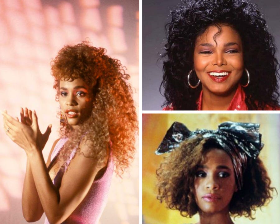 Janet Jackson, Whitney Houston et al. are posing for a picture