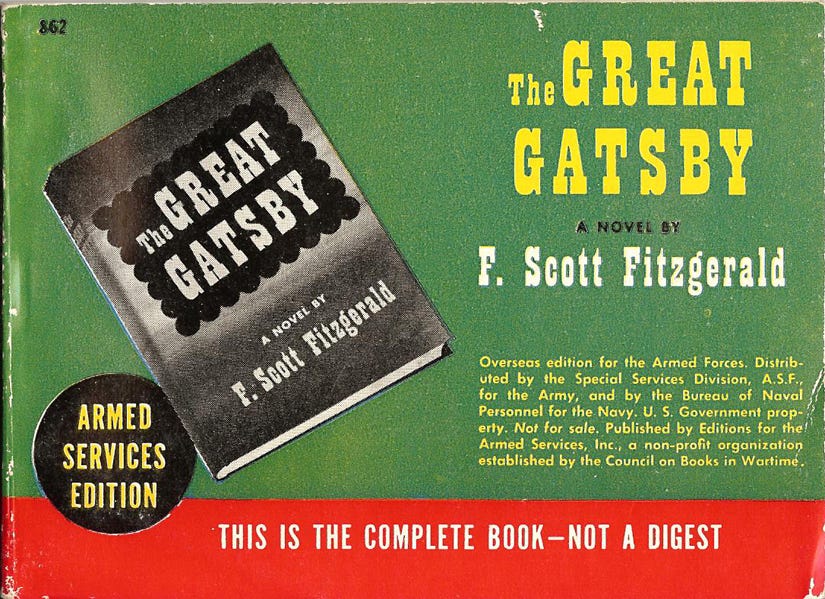 Books for Victory: Publishing During WWII: WWII-Era Book Giveaway Boosted  Popularity of The Great Gatsby