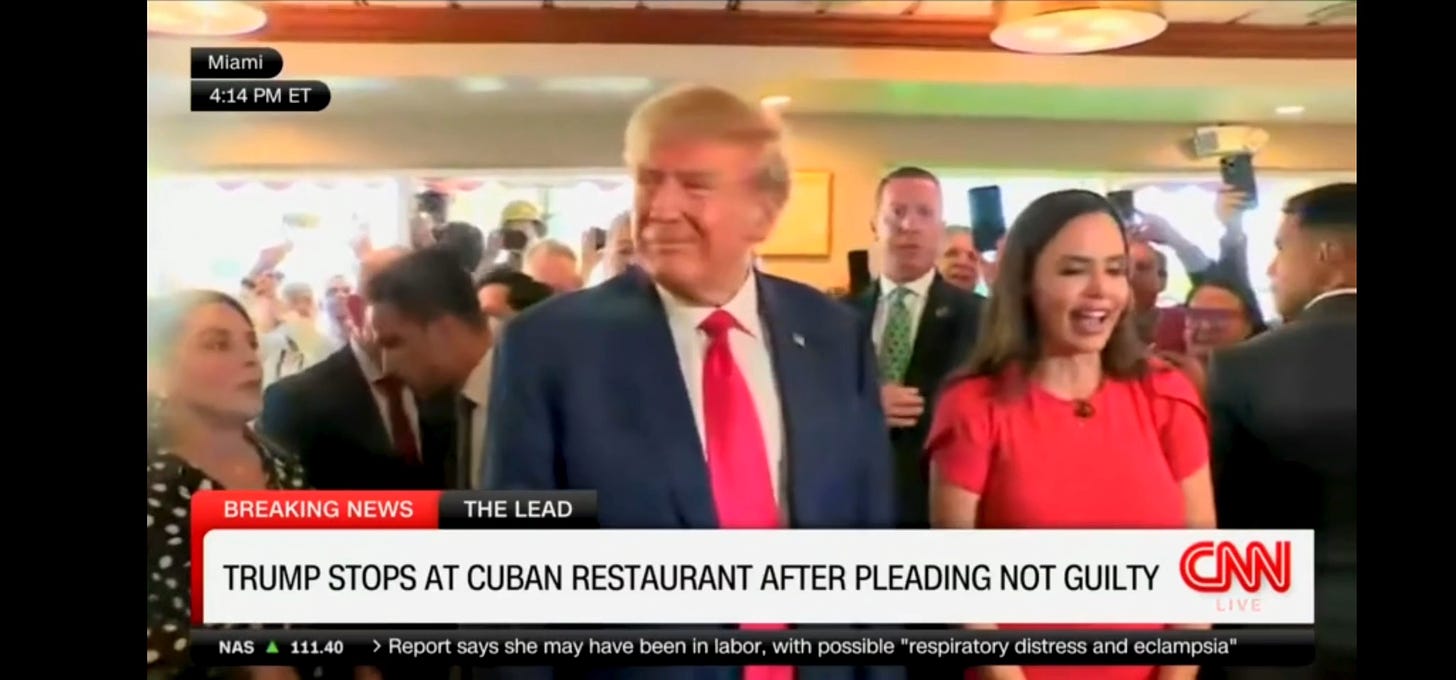 CNN Video of DONALD TRUMP at Versailles Restaurant 