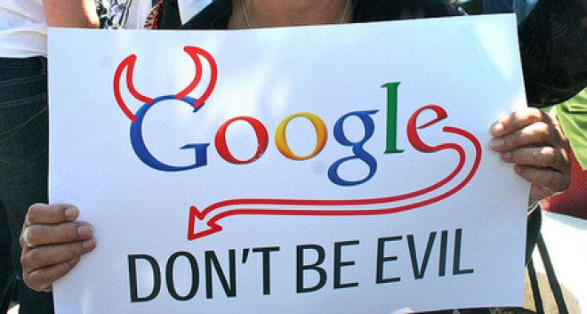 Google: Don't be evil - Dog