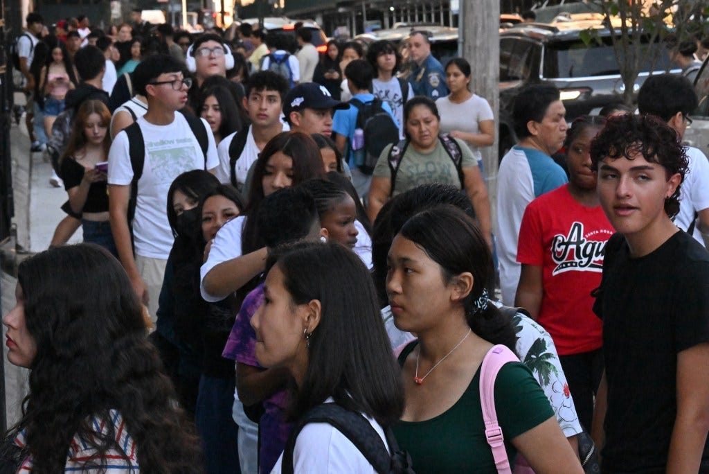 First Day of School for NYC Migrants kids.