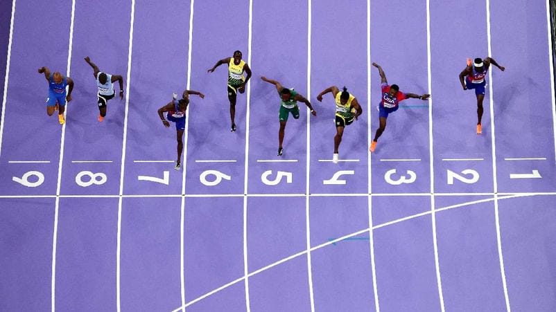 WATCH: Noah Lyles wins Olympic 100m gold by 0.005 seconds at Paris 2024 ...