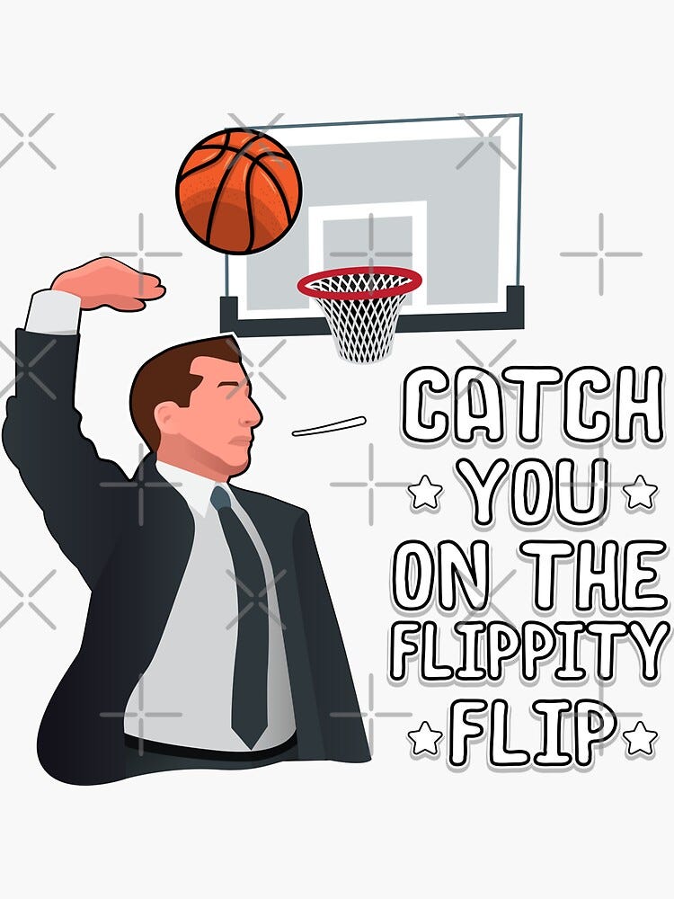 The Office Catch You On The Flippity Flip | Sticker