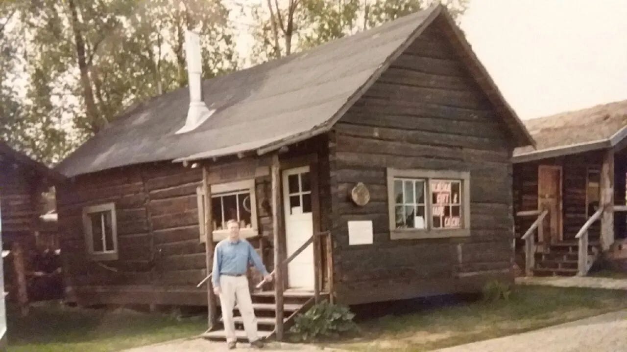Paddy Marion cabin was moved from Knik to Wasilla, Alaska.