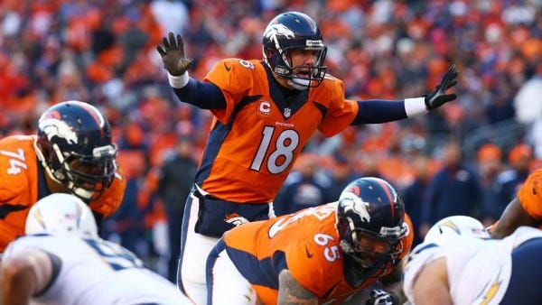 peyton manning retiring from broncos 2015 images