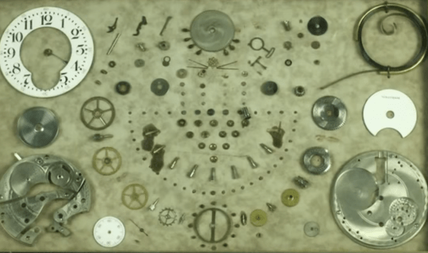 Parts of the Waltham pocket watch