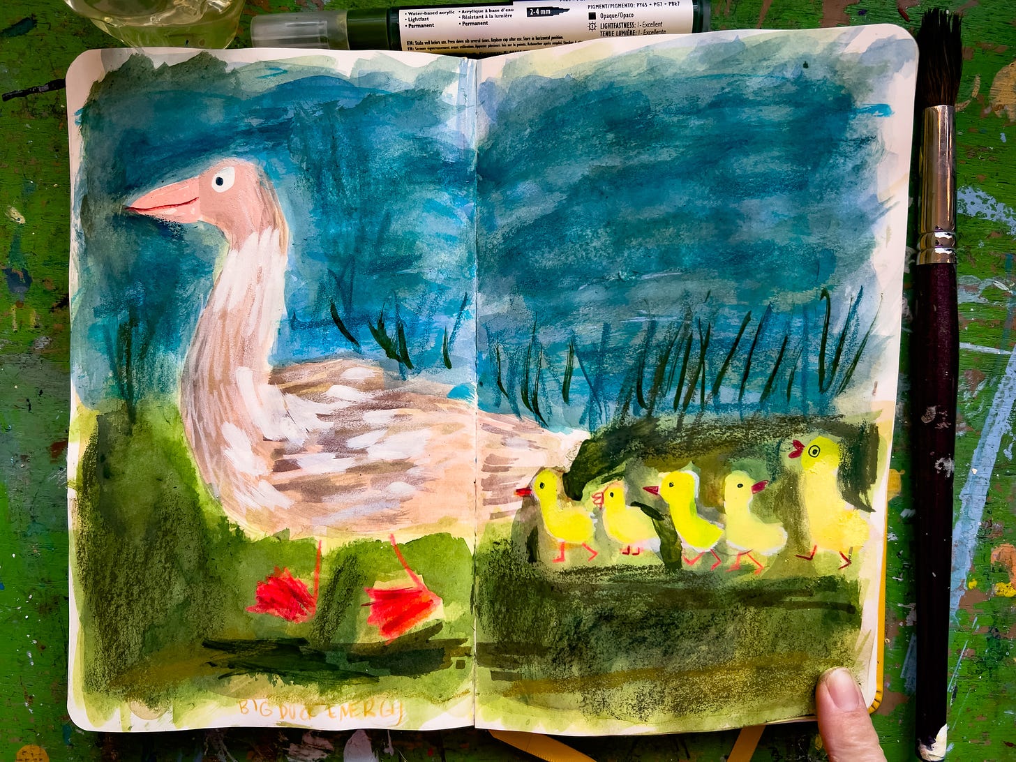 duck family illustration by Beth Spencer