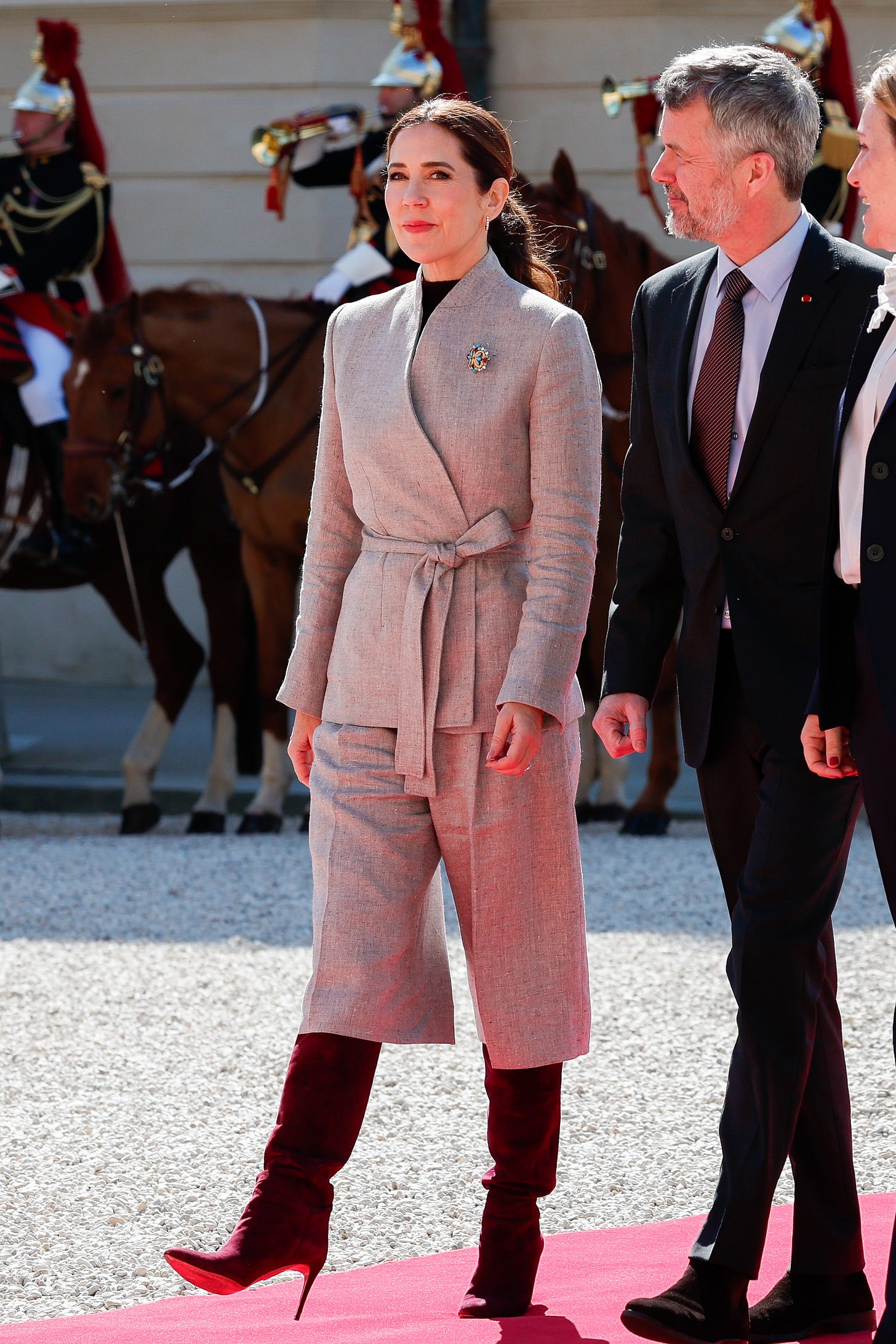 queen mary of denmark wearing culottes