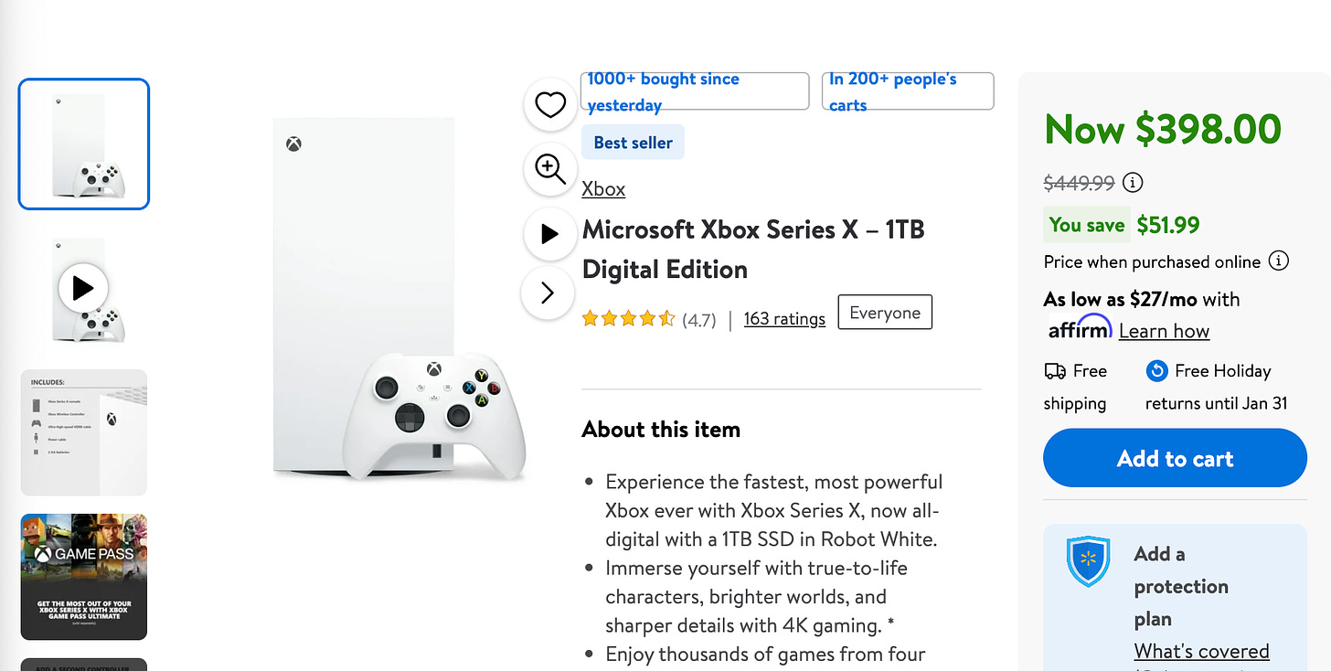 Xbox Series X Digital Edition deal