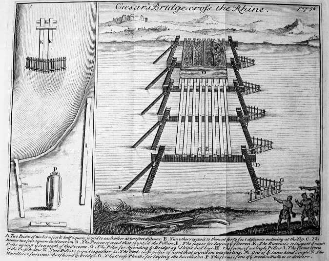 Roman Bridge Across the Rhine | Julius Caesar's Bridge Across