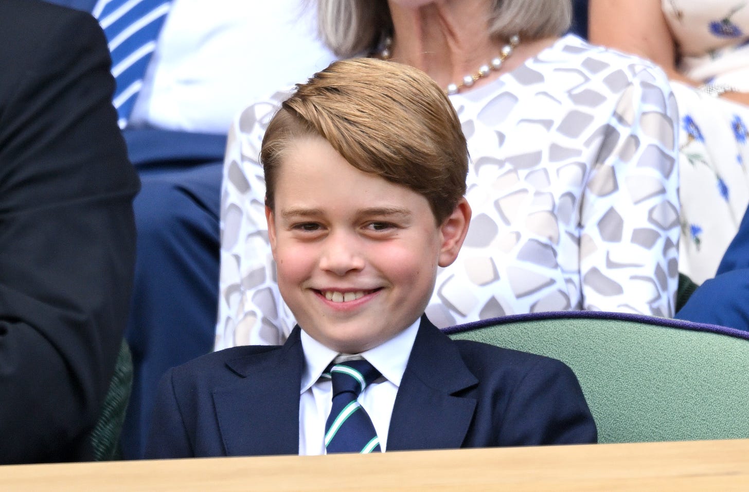 prince george smiling at wimbledon
