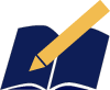 Icon of book with a pencil