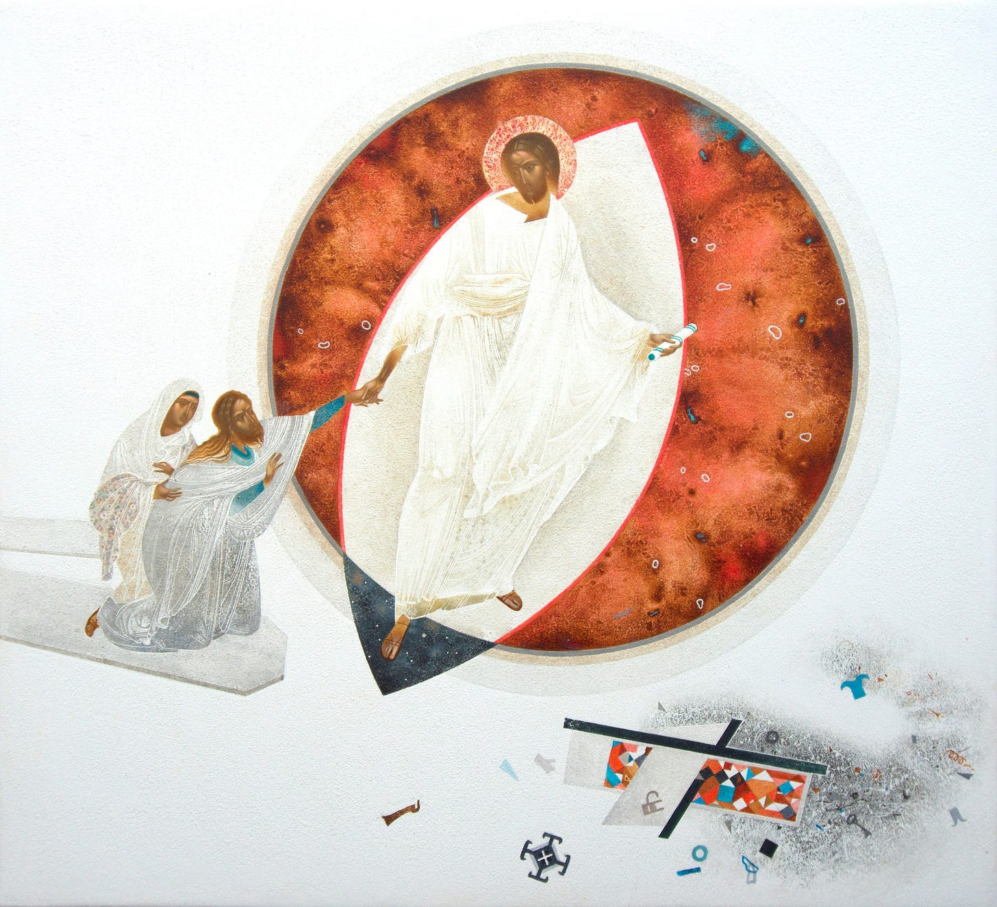 Resurrection, Original Print on Natural Canvas and Stretcher of Modern  Icon, Made by Ivanka Demchuk - Etsy