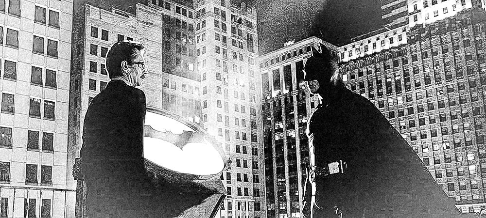 Gary Oldman and Christian Bale in Batman Begins (2005)