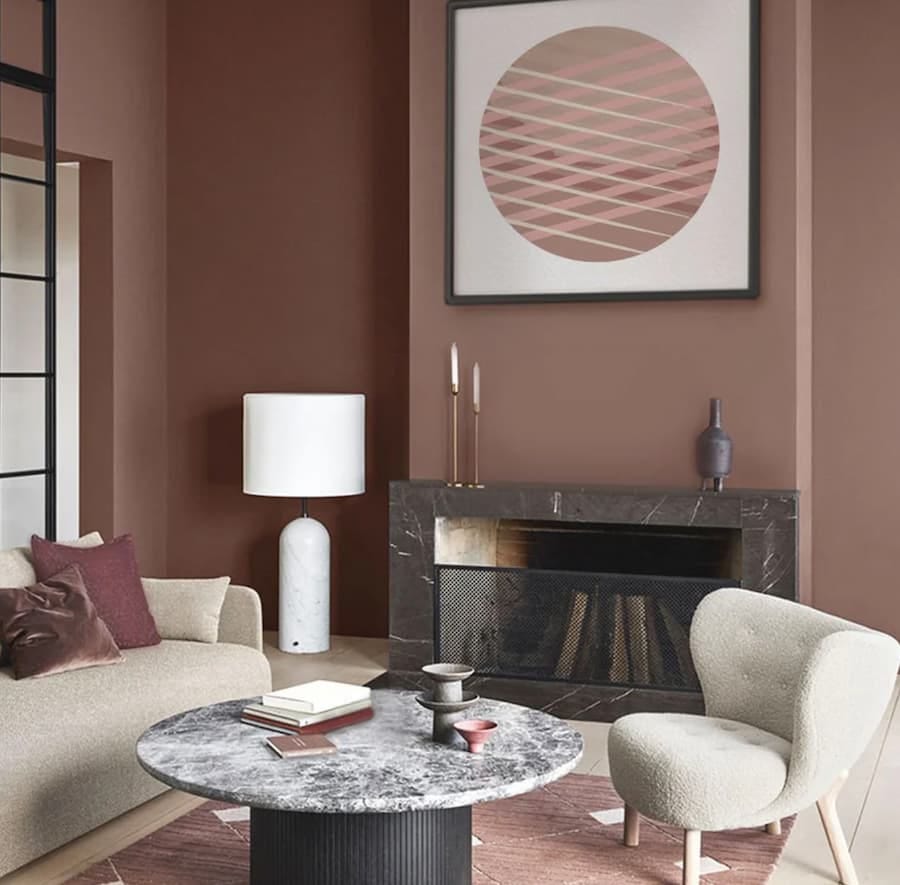 dusky rose living space inspired by the tones of pinks and beiges