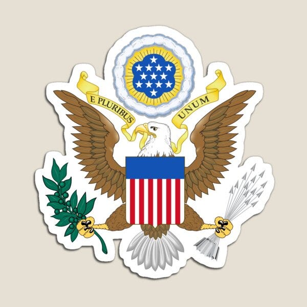 Coat of Arms of the United States " Magnet for Sale by abbeyz71 | Redbubble