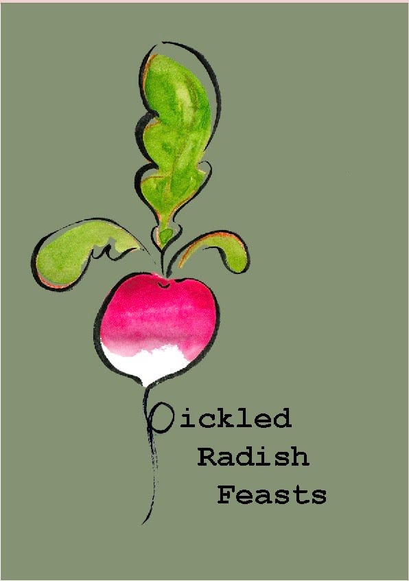 logo for pickled radish feasts which features a radish