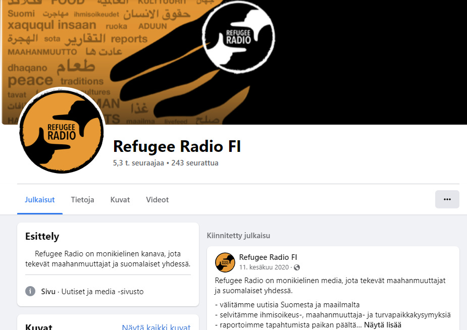 Refugee Radio ei yllätä sen toiminnassa. Uudelleentwiittauksien joukossa erittäin huolestuttavia naamoja.