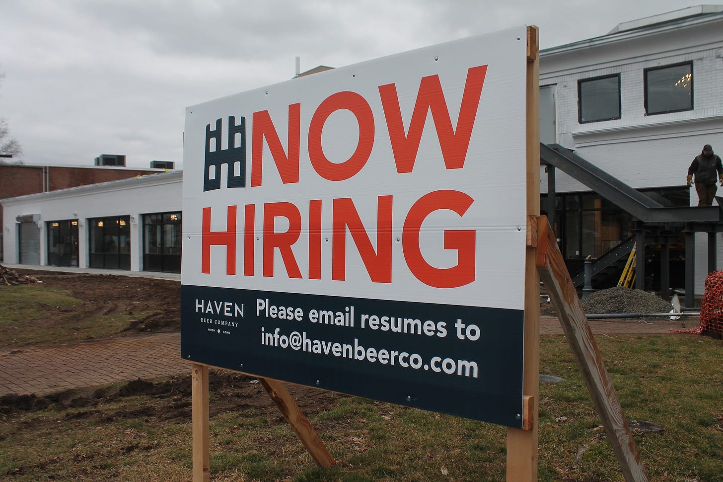 May be an image of 1 person and text that says 'HNOW HIRING HAVEN Please email resumes info@havenbeerco.com to to OMPA'