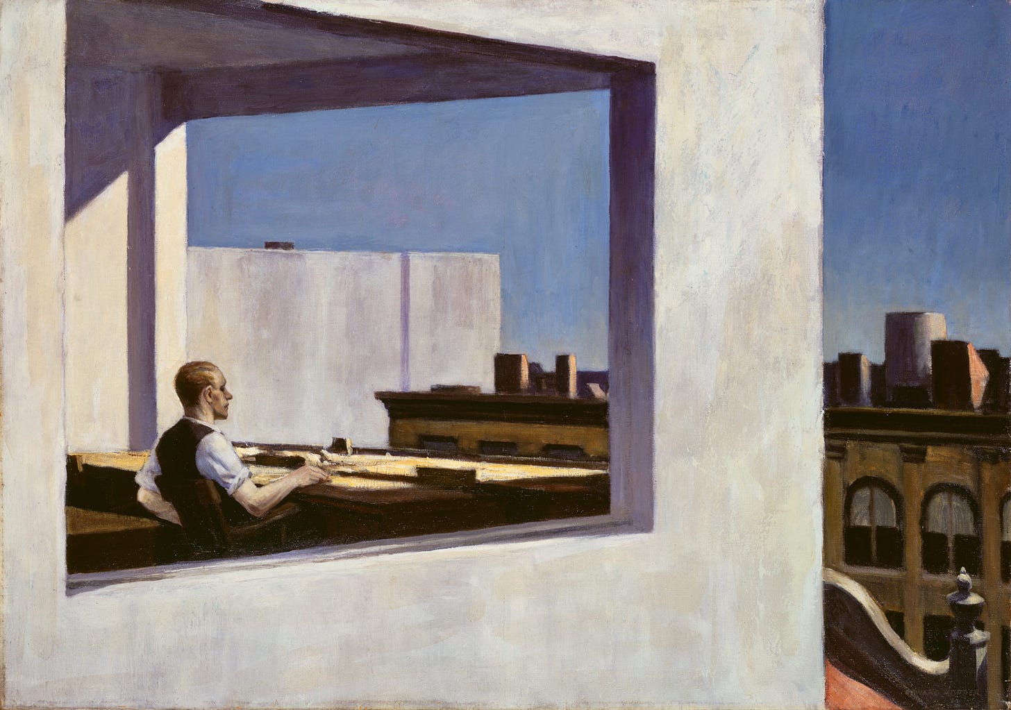 Office in a Small City [Edward Hopper] | Sartle - Rogue Art History