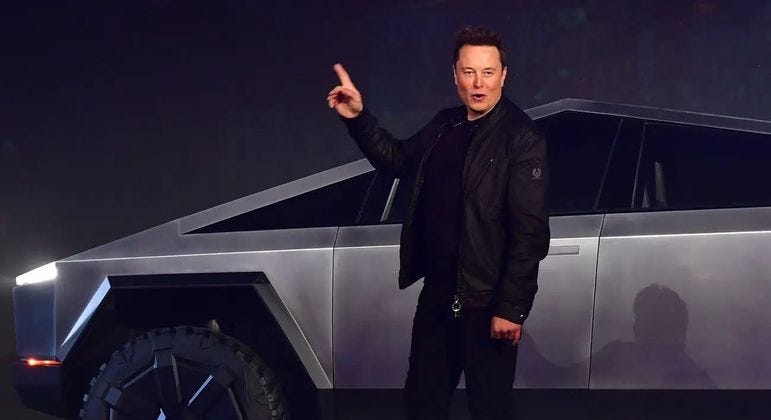 Tesla Cybertruck, a 'caminhonete' futurista de Elon Musk, pronta para  apresentação - Notícias - R7 Tecnologia e Ciência
