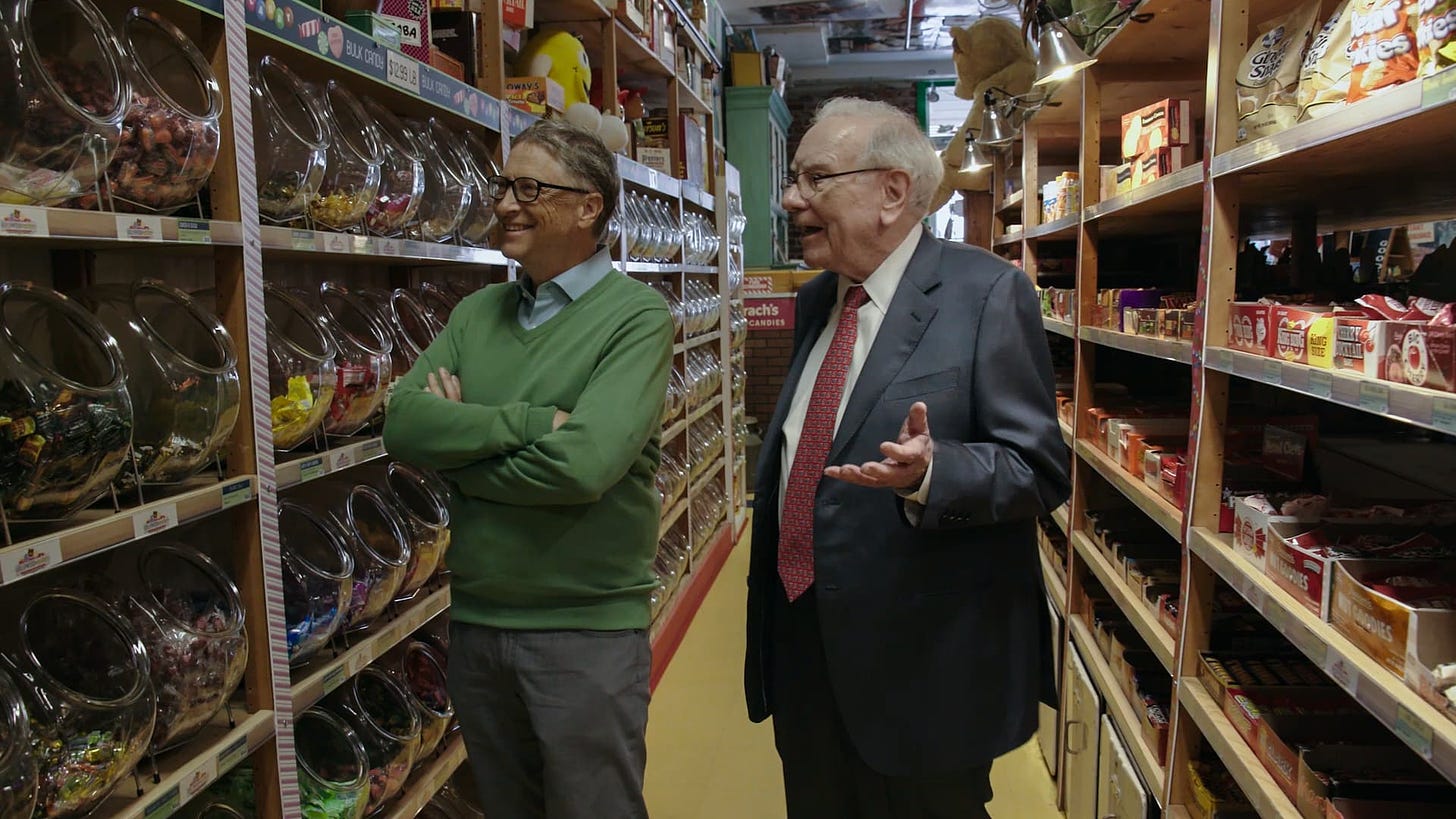 Warren Buffett tells Bill Gates how he spent his allowance at age 6