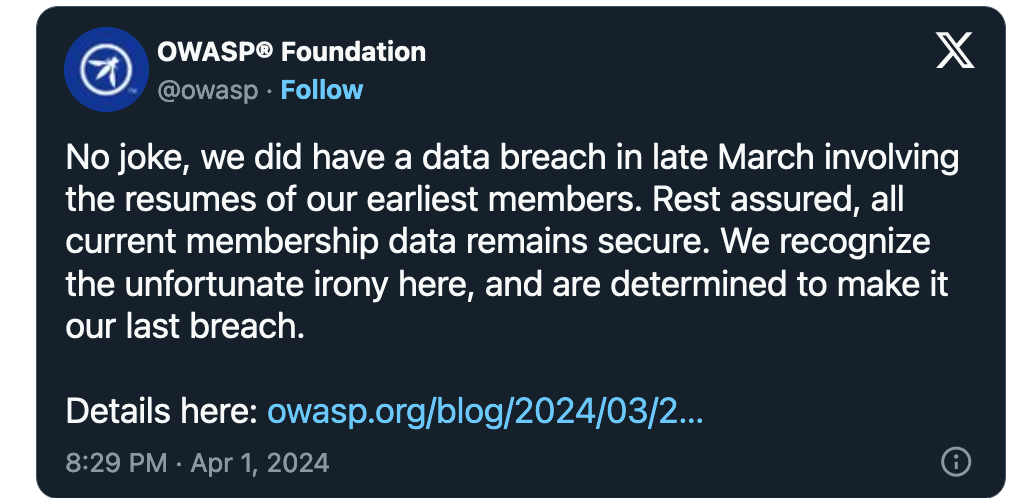 OWASP data breach