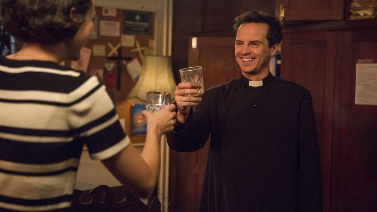 Fleabag' Hot Priest satisfies thirsty fans with canned gin and tonics |  Mashable