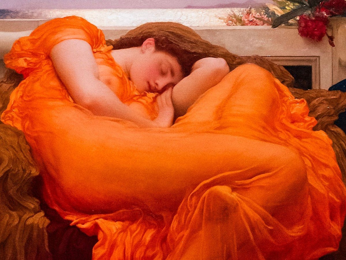 A colossal artistic joke – Flaming June at the Royal Academy review | Art |  The Guardian