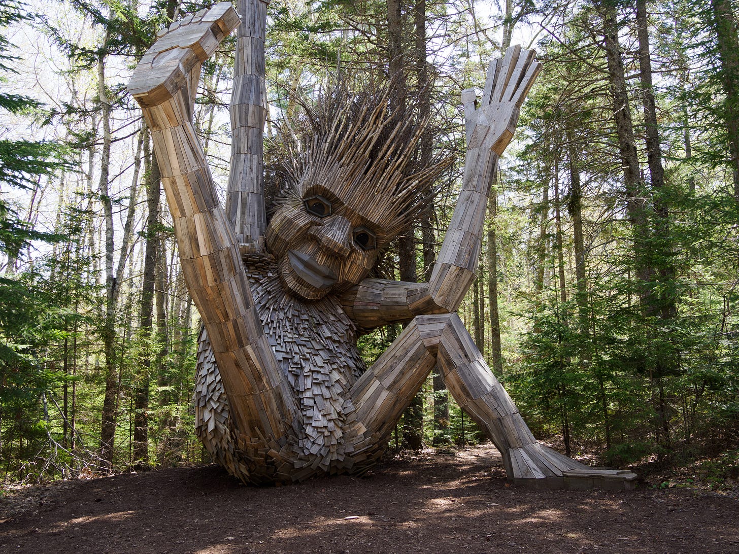 Giant troll sculptures