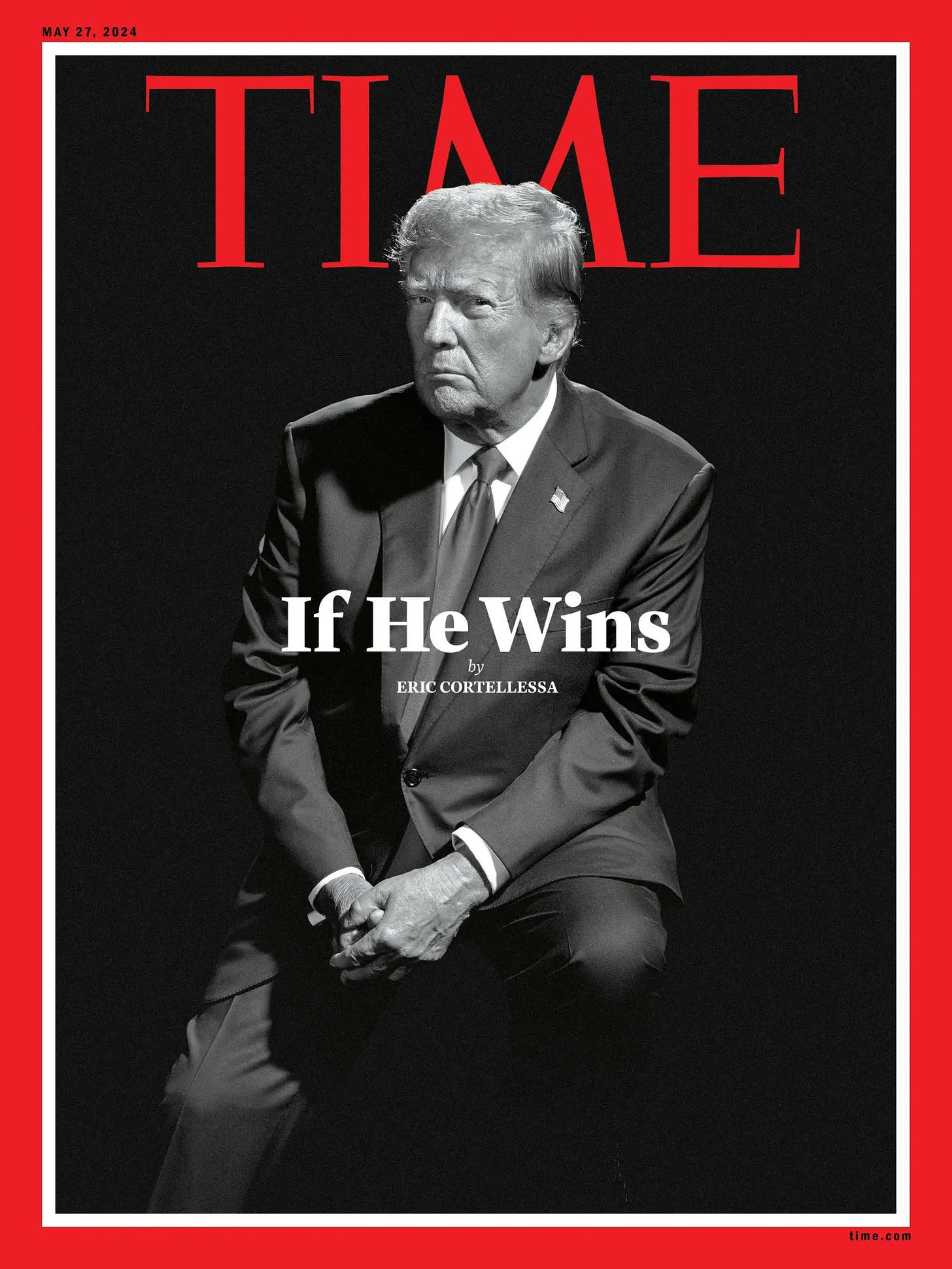 Image of Former President Donald Trump on the cover of the May 27, 2024, edition of Time