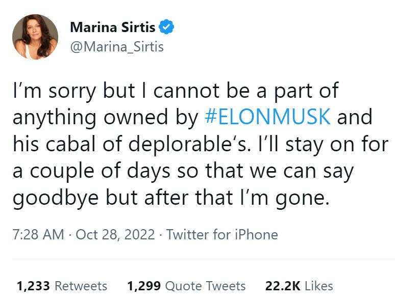 Image - Marina Sirtis Leaves Twitter Tweet